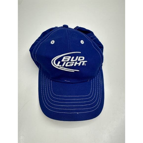 Adult Unisex Blue Bud Light Beer Adjustable Baseball Hat Cap OSFA - Picture 1 of 14